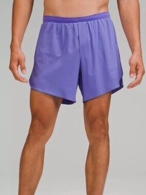 Lululemon Men’s Fast and Free Lined Short 6” in Purple SZ L EUC